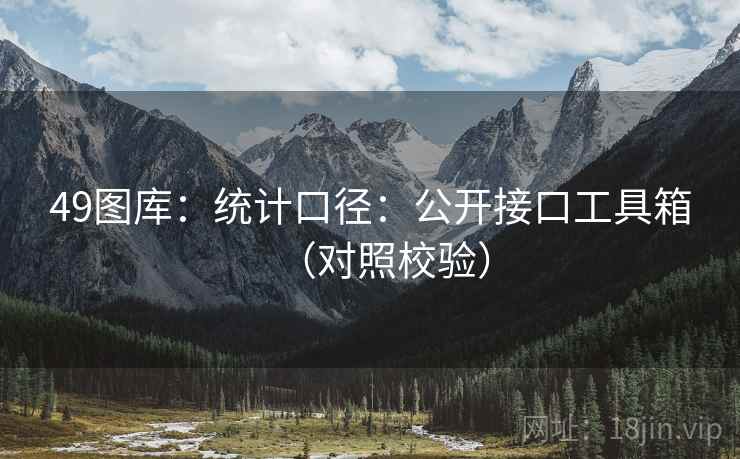 49图库：统计口径：公开接口工具箱（对照校验）  第2张